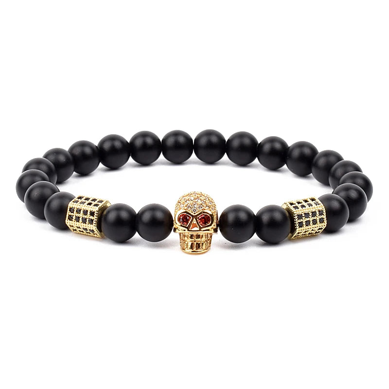 Fashion Cubic Zirconia Skull Leopard Bracelet