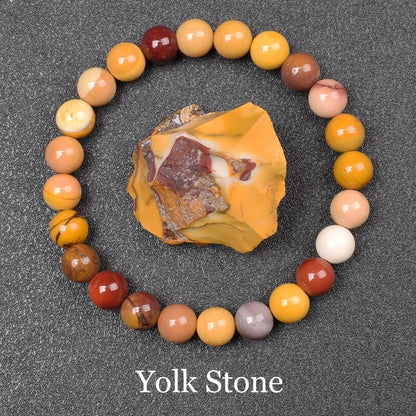 Natural Red Stripes Agate Stone Beads Bracelet