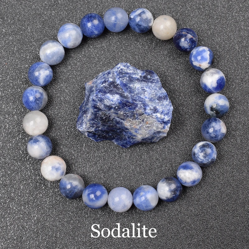 Natural Red Stripes Agate Stone Beads Bracelet