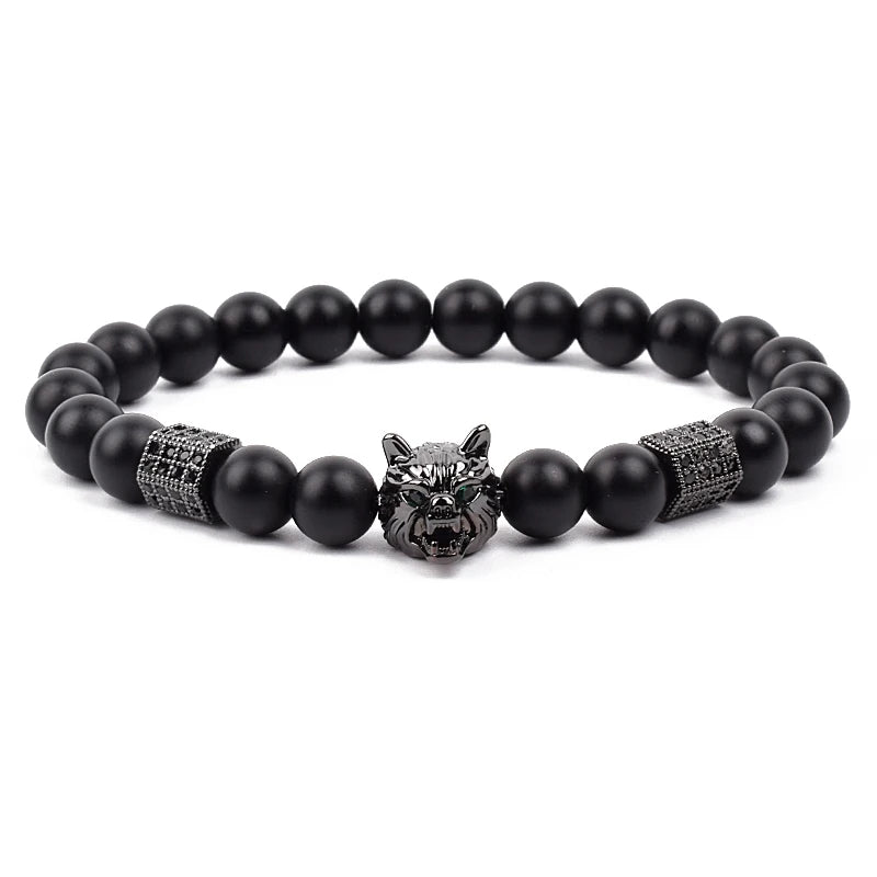 Fashion Cubic Zirconia Skull Leopard Bracelet