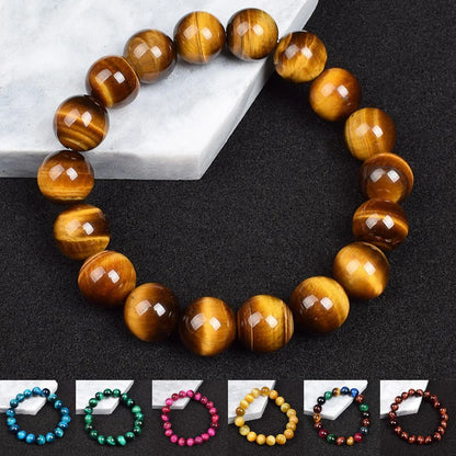 Real Natural Yellow Tiger Eye Bracelet