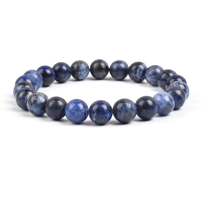 Natural Stone Dark Blue Sodalite Beads Bracelet