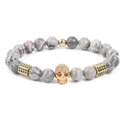 Fashion Cubic Zirconia Skull Leopard Bracelet