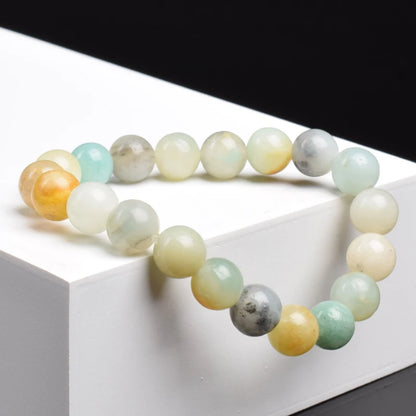 Crystal Blue Green Natural Stone Beads Bracelet