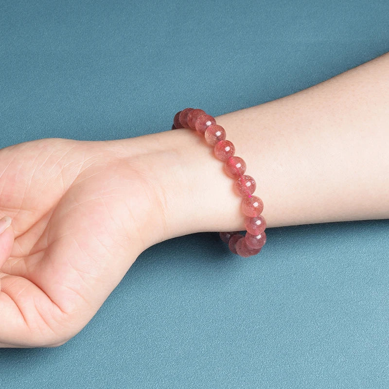 Natural Strawberry Quartz Bracelets