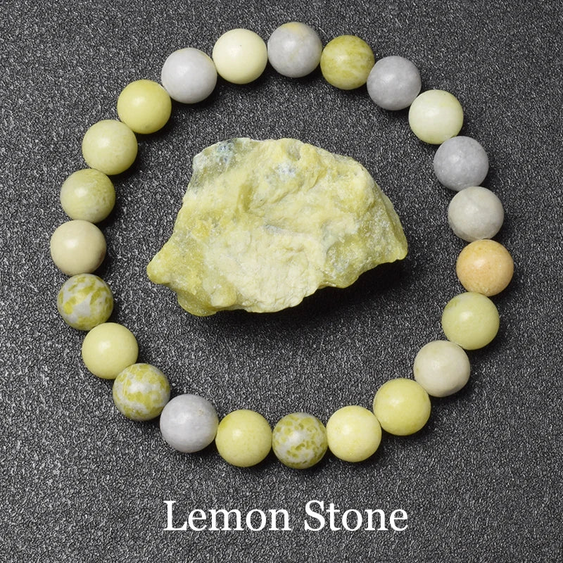 Natural Red Stripes Agate Stone Beads Bracelet