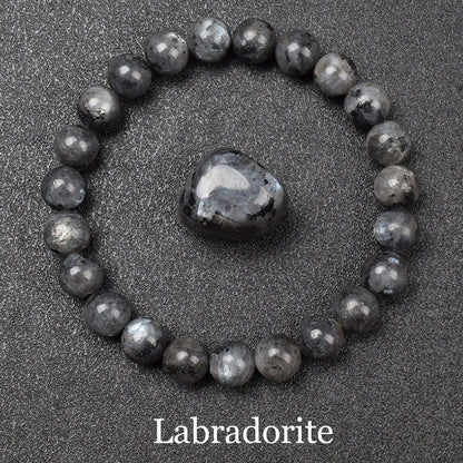 Natural Silver Color Obsidian Bracelet