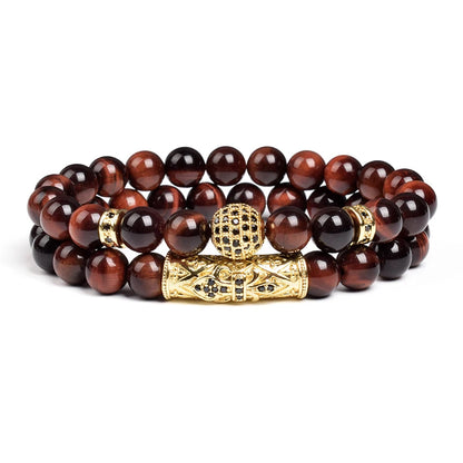 8mm Tiger Eye Stone Beads Bracelet