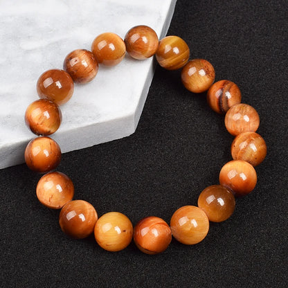 Real Natural Yellow Tiger Eye Bracelet
