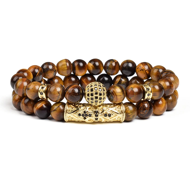 8mm Tiger Eye Stone Beads Bracelet