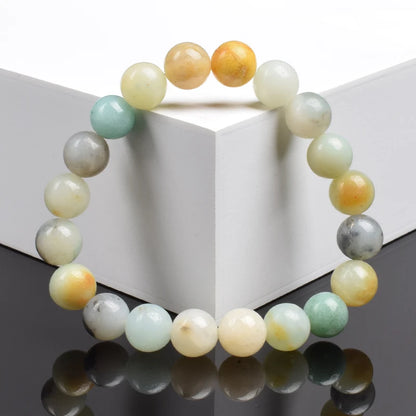 Crystal Blue Green Natural Stone Beads Bracelet