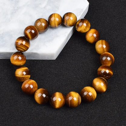 Real Natural Yellow Tiger Eye Bracelet