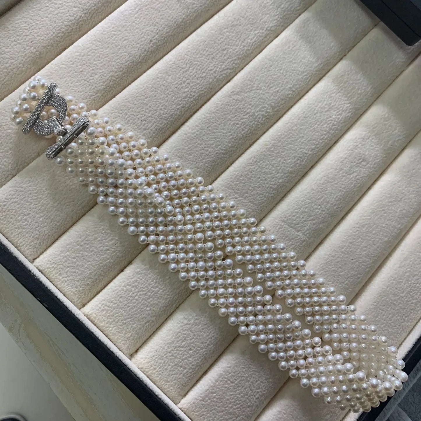 Pearl Necklace Handwoven S925 Silver, Ladies Jewelry Temperament Fashion Jewelry