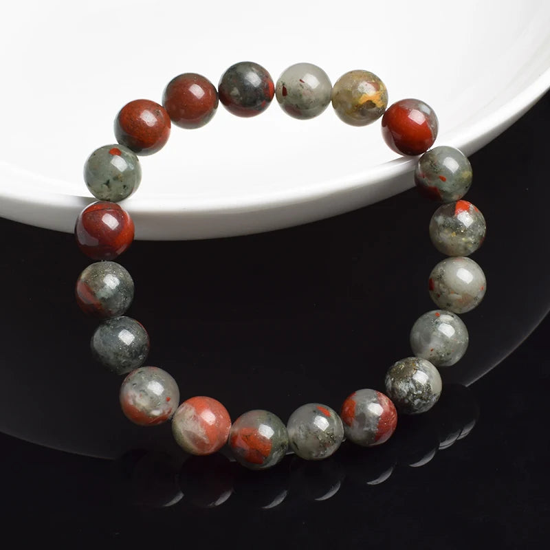 Natural African Bloodstones Beads Bracelet