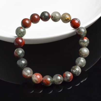 Natural African Bloodstones Beads Bracelet