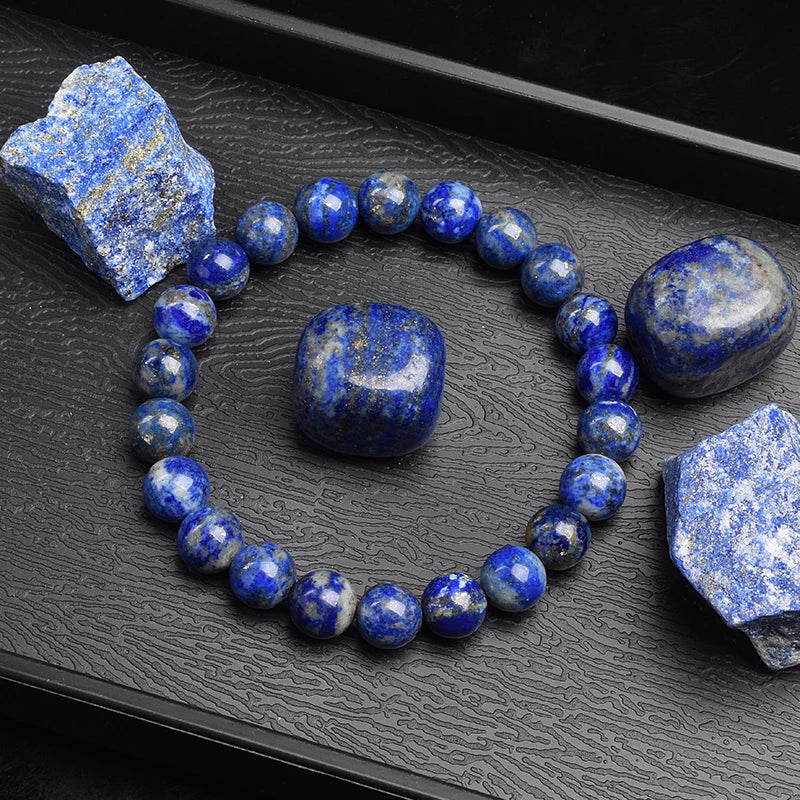 Natural Lapis Lazuli Stone Beads Bracelet