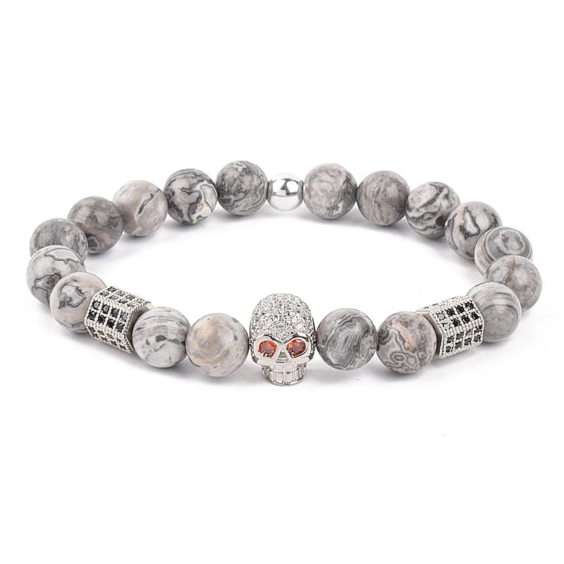 Fashion Cubic Zirconia Skull Leopard Bracelet