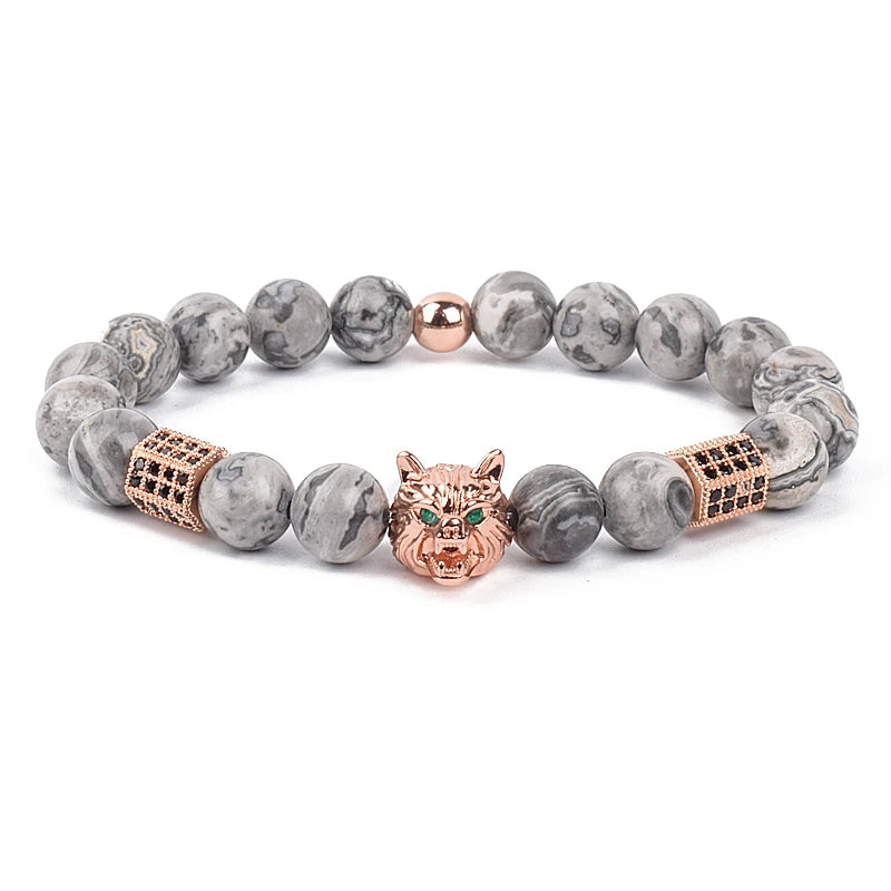 Fashion Cubic Zirconia Skull Leopard Bracelet