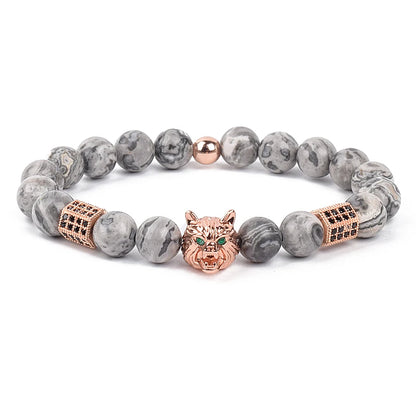 Fashion Cubic Zirconia Skull Leopard Bracelet